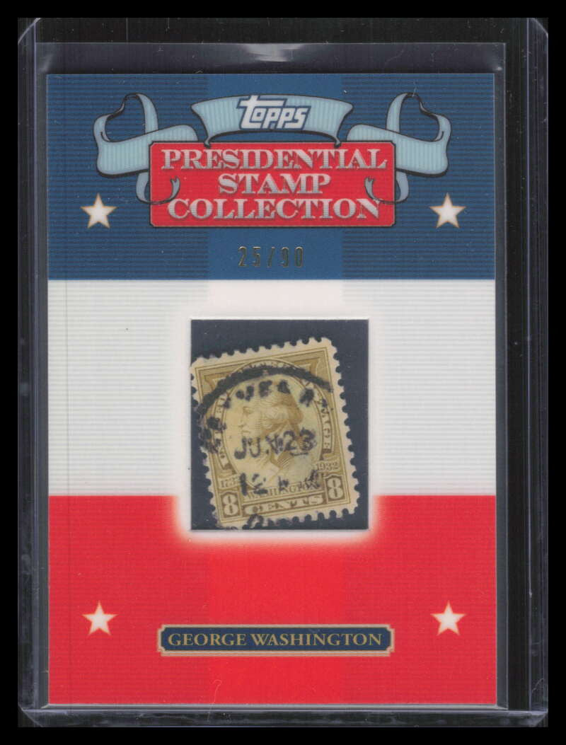 2008 Topps Presidential Stamp Collection gw17 George Washington Stamp 25/90