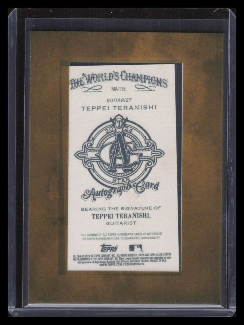 2024 Topps Allen and Ginter Framed Mini Autographs MATTE Teppei Teranishi Auto