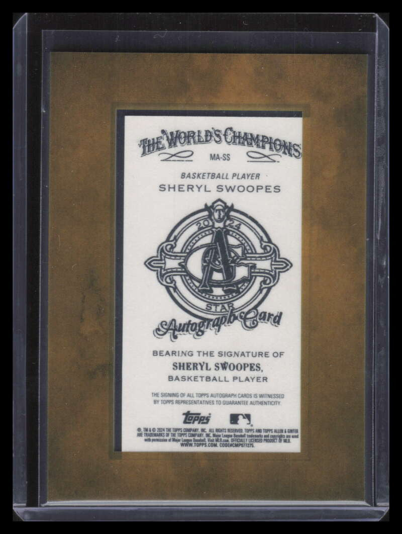 2024 Topps Allen and Ginter Framed Mini Autographs MASS Sheryl Swoopes Auto 560