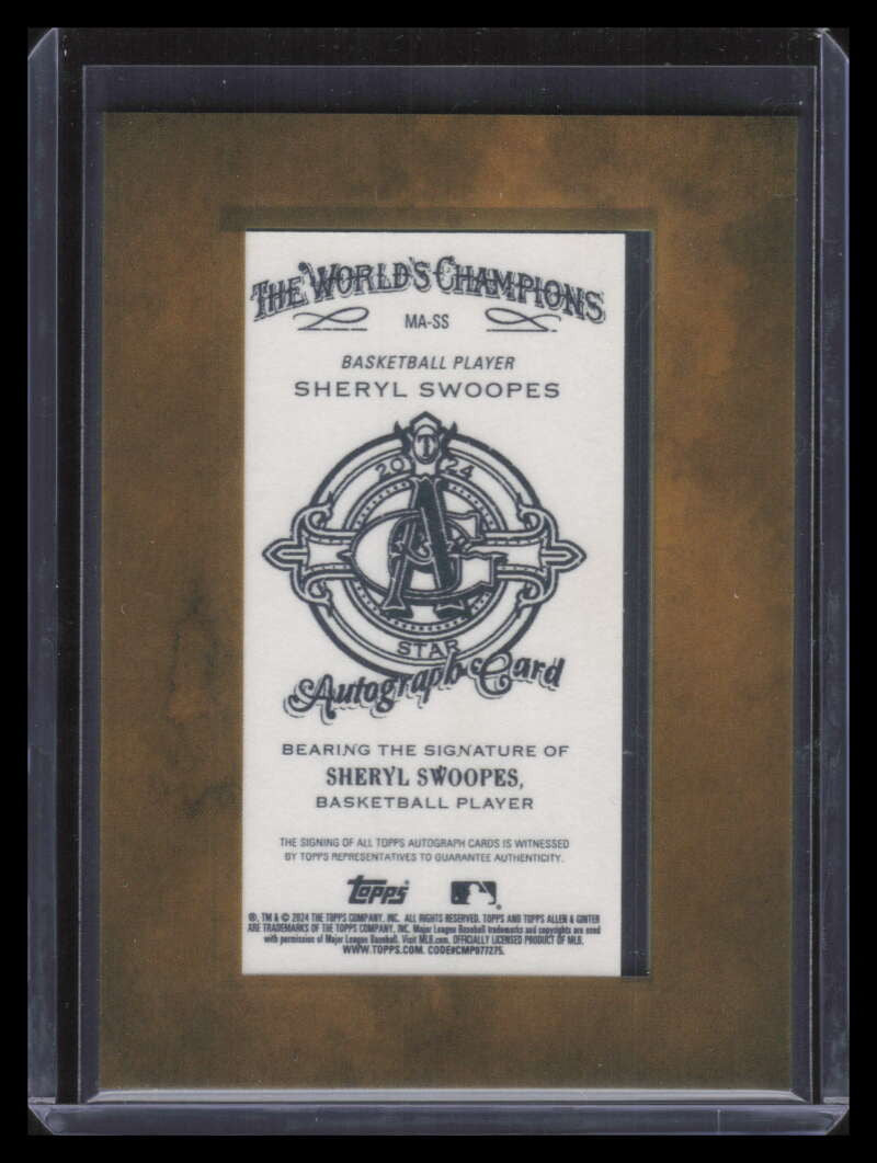 2024 Topps Allen and Ginter Framed Mini Autographs MASS Sheryl Swoopes Auto 561