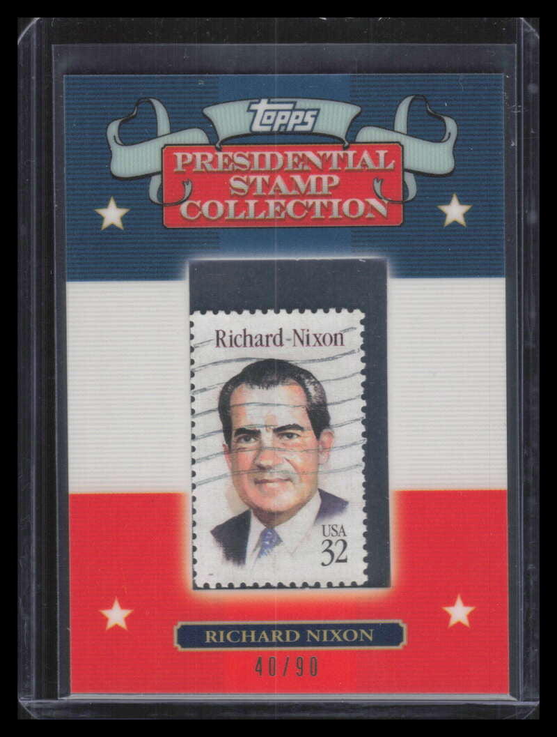 2008 Topps Presidential Stamp Collection rn1 Richard Nixon Stamp 40/90