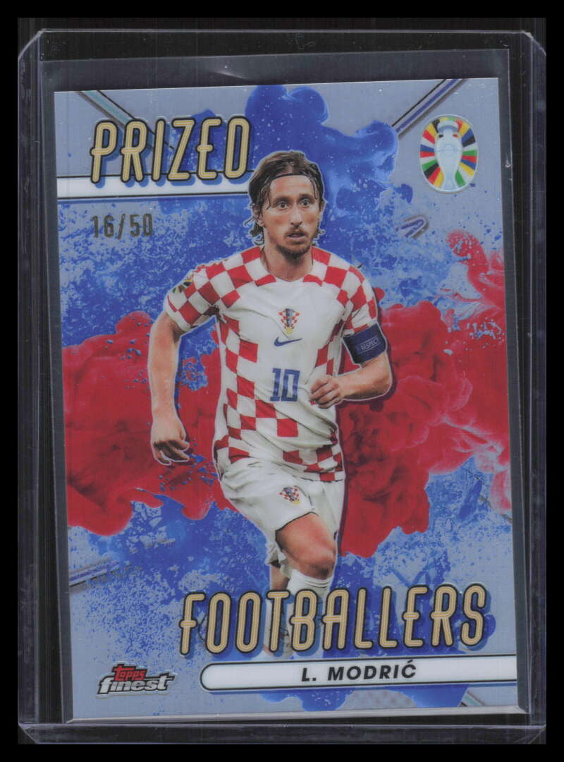 DELETE 165326 2023 Finest Road to UEFA Prized Footballers Fusion Blue Red Luka Modric 16/50