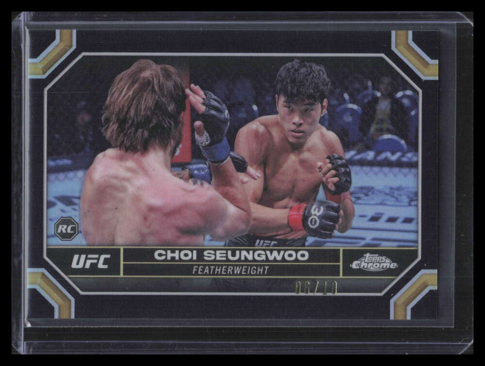 2024 Topps Chrome UFC Black Refractor 147 Choi Seungwoo Rookie 6/10