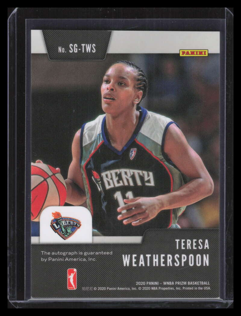 2020 Panini Prizm WNBA Signatures 41 Teresa Weatherspoon Auto
