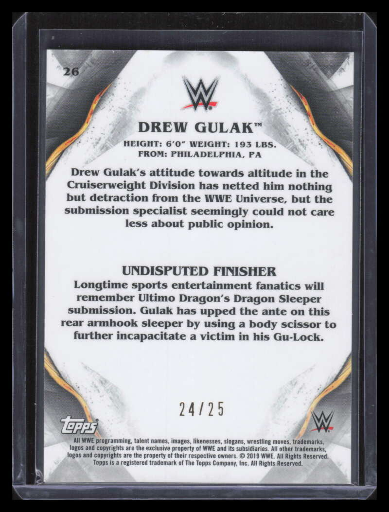 2019 Topps WWE Undisputed Blue 26 Drew Gulak 24/25