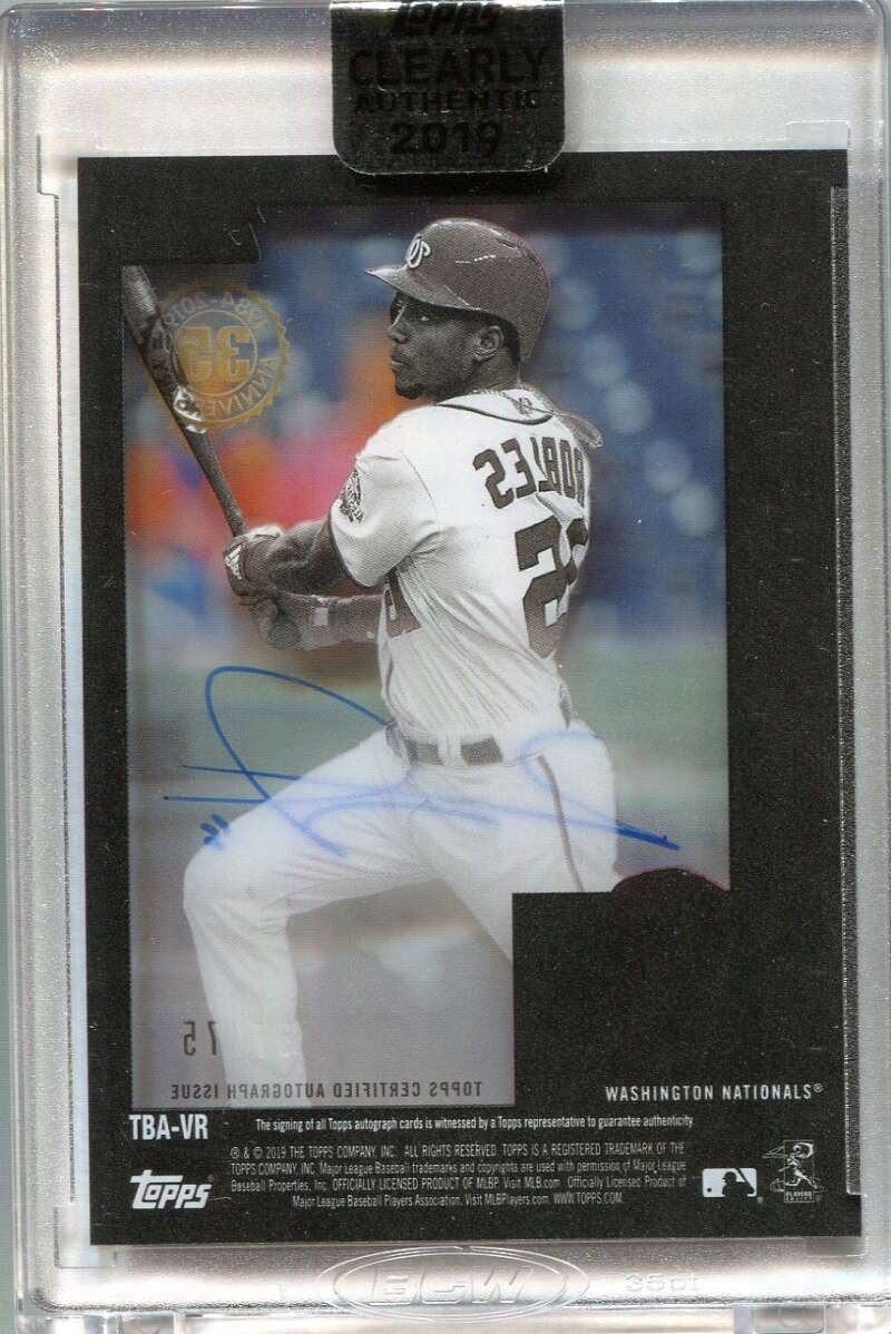 2019 Topps Clearly Authentic '84 Autographs Black TBAVR Victor Robles Auto 57/75