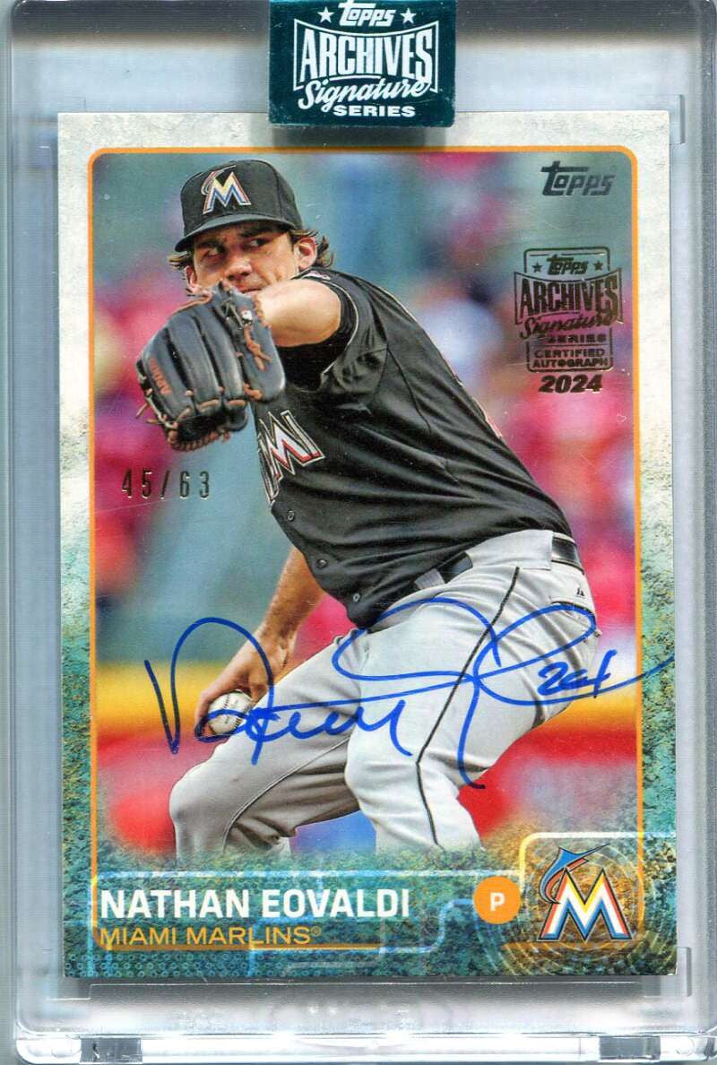 2024 Topps Archives Signature Series Nathan Eovaldi Auto 45/63 2015 Topps