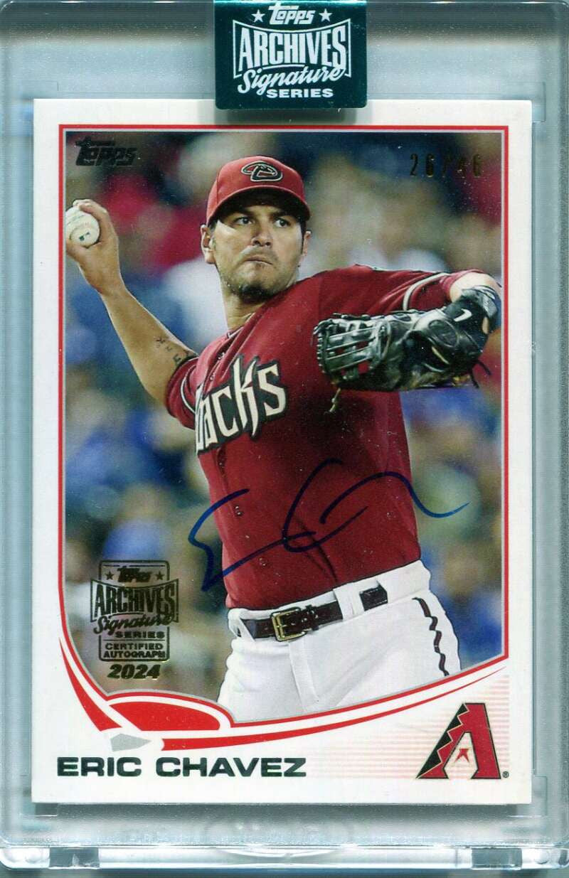 2024 Topps Archives Signature Series Retired Eric Chavez Auto 26/46 2013 Topps