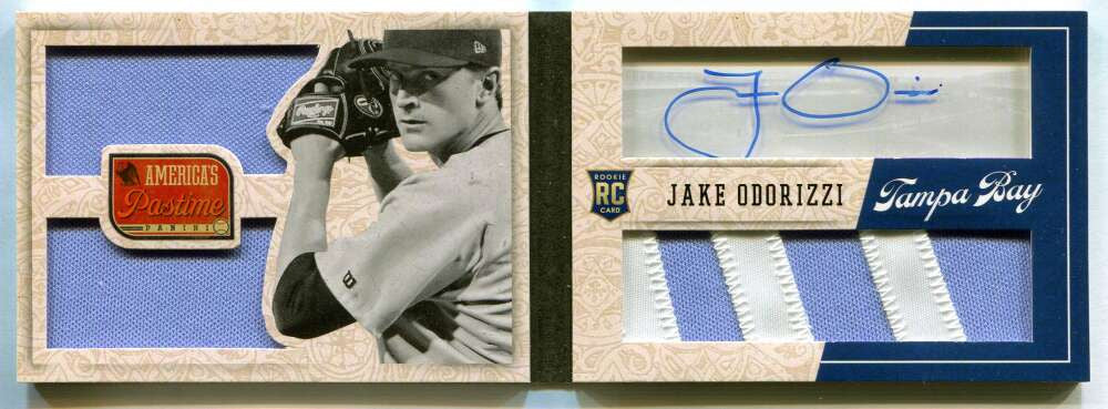DELETE 165399 2013 Panini America's Pastime Gold 291 Jake Odorizzi RC Patch Auto Booklet 15/25