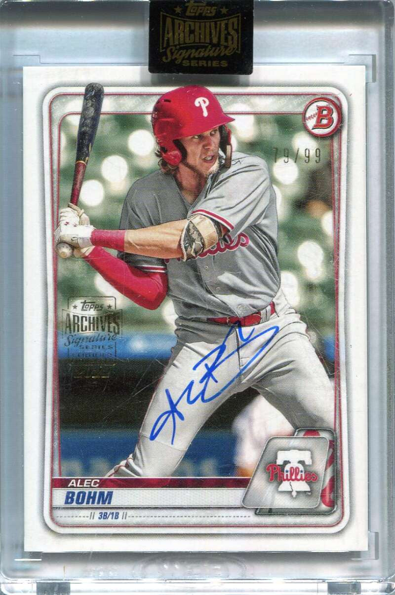 DELETE 165419 2022 Topps Archives Signature Series Alec Bohm Auto 79/99 2020 Bowman Prospects