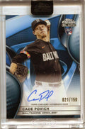 2025 Topps Chrome Black Autographs Blue Refractor Cade Povich RC Auto 21/150