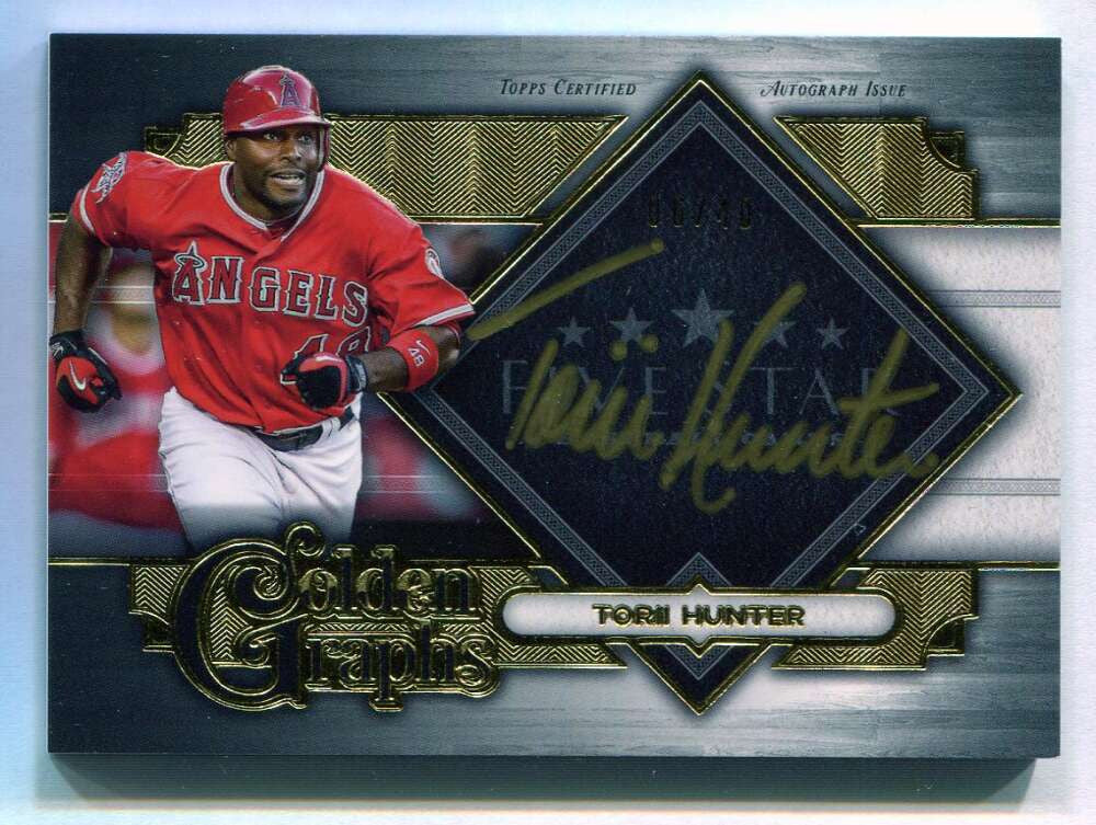 DELETE 165462 2022 Topps Five Star Golden Graphs GGTH Torii Hunter Auto 6/40