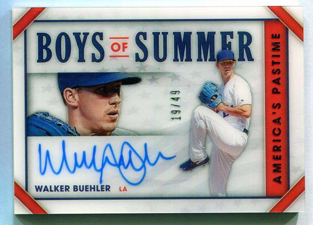 DELETE 165464 2020 Panini America's Pastime Boys of Summer Autographs Walker Buehler Auto /49