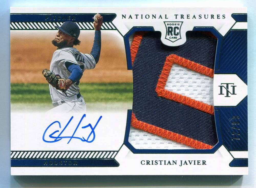 2021 Panini National Treasures 160 Cristian Javier Rookie Patch Auto 72/99