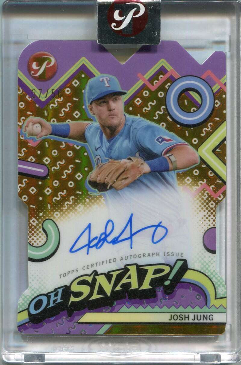 2024 Topps Pristine Oh Snap Autographs Gold Refractor OSAJJ Josh Jung Auto 37/50