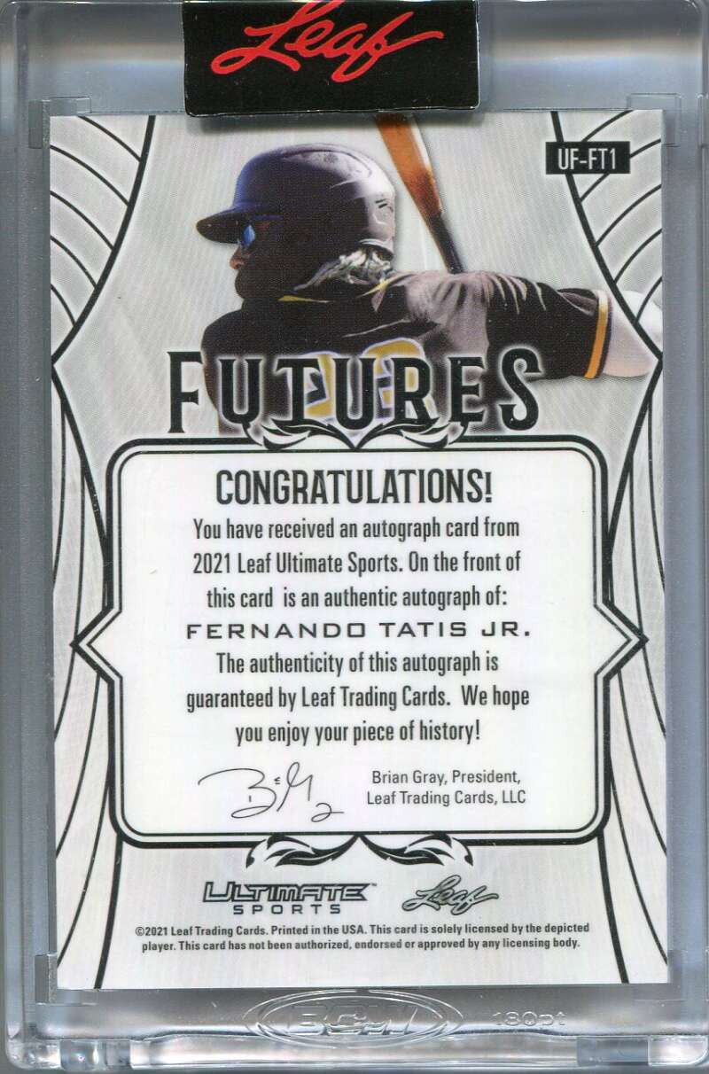 2021 Leaf Ultimate Sport Futures Autographs ufft1 Fernando Tatis Jr. Auto 15/25