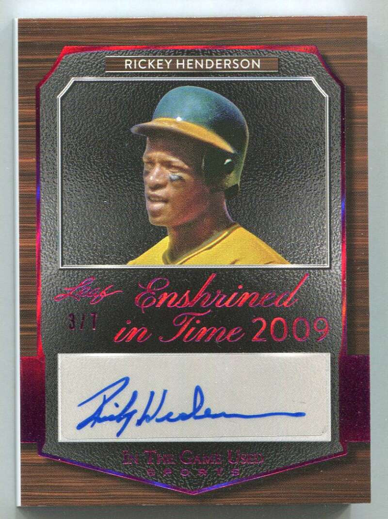 2024 ITG Used Sports Enshrined in Time Stockton Rickey Henderson Dual Auto 3/7