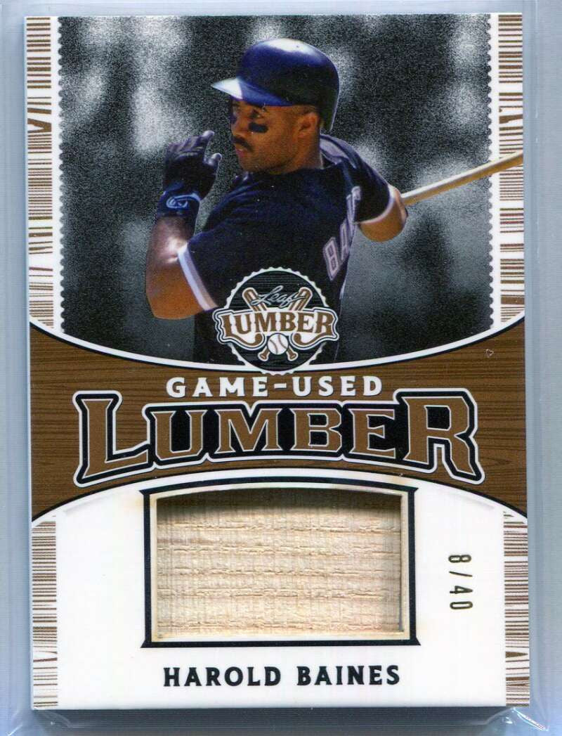 2024 Leaf Lumber Game Used Lumber Bronze gul38 Harold Baines Bat 8/40