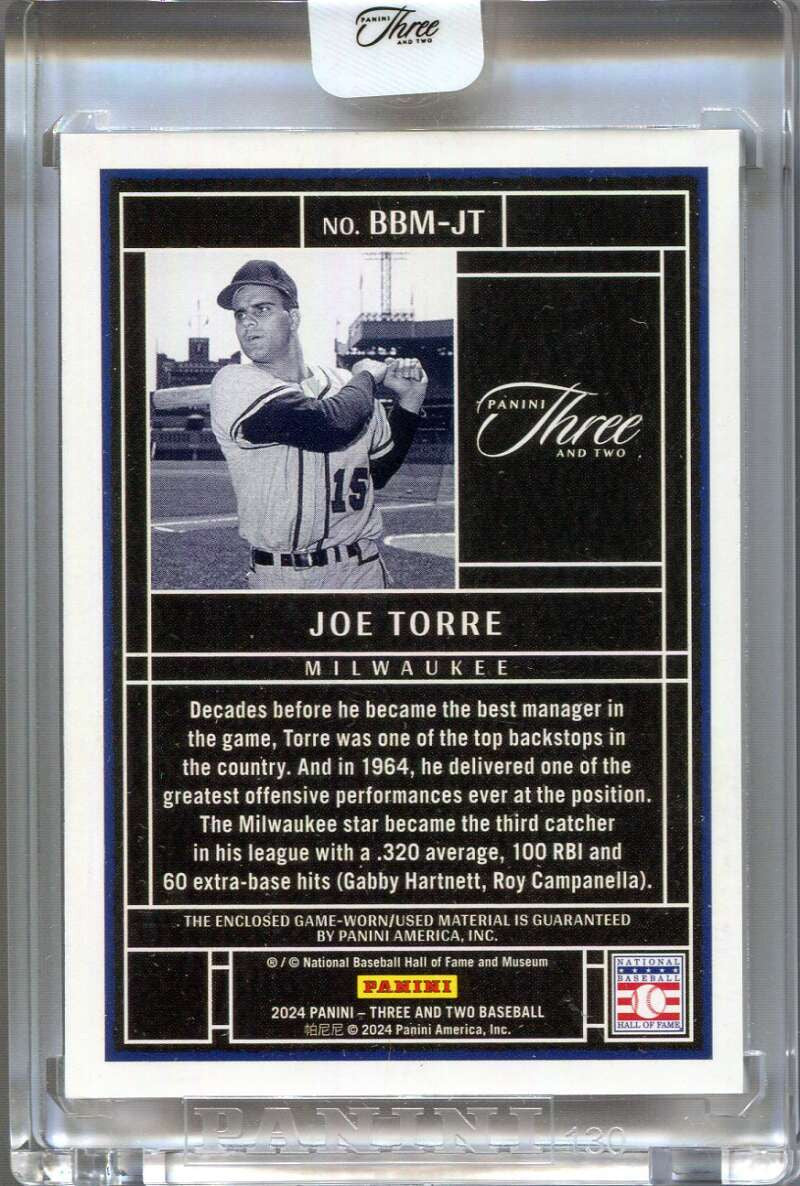 2024 PaninI Three and Two Baseballs Best Memorabilia Silver Joe Torre Bat 17/25