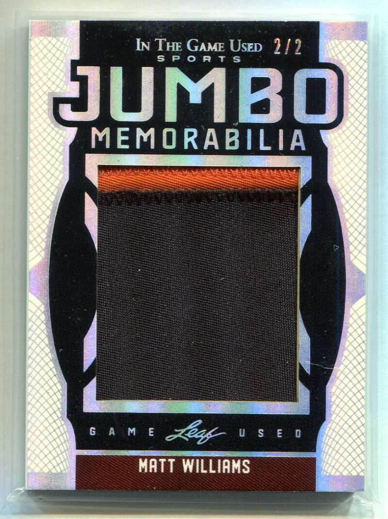 2024 ITG Used Sports Jumbo Memorabilia Silver jm34 Matt Williams Jumbo Patch 2/2