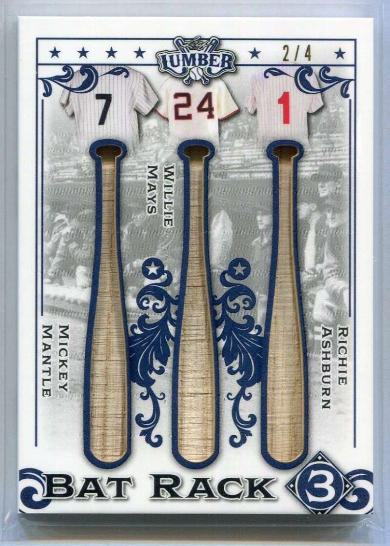 2022 Leaf Lumber Bat Rack 3 Navy Blue br316 Ashburn Mays Mantle Triple Bat 2/4