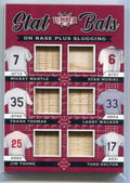 2022 Leaf Lumber Stat Bats Helton Thome Walker Thomas Musial Mantle 6 Bat 3/3