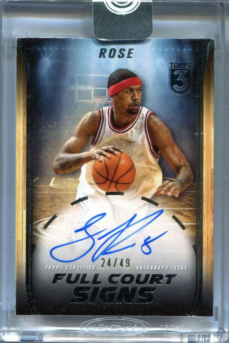 SOLD 165613 2023-24 Topps 3 Full Court Signs FCSJRO Jalen Rose Auto 24/49
