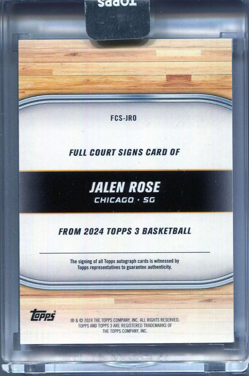SOLD 165613 2023-24 Topps 3 Full Court Signs FCSJRO Jalen Rose Auto 24/49