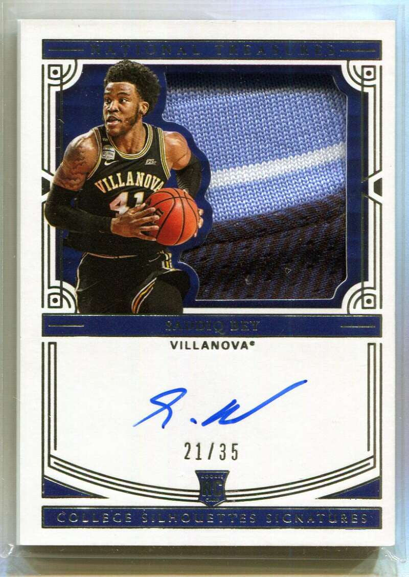 2020-21 Panini National Treasures Collegiate 73 Saddiq Bey Rookie Patch Auto /35