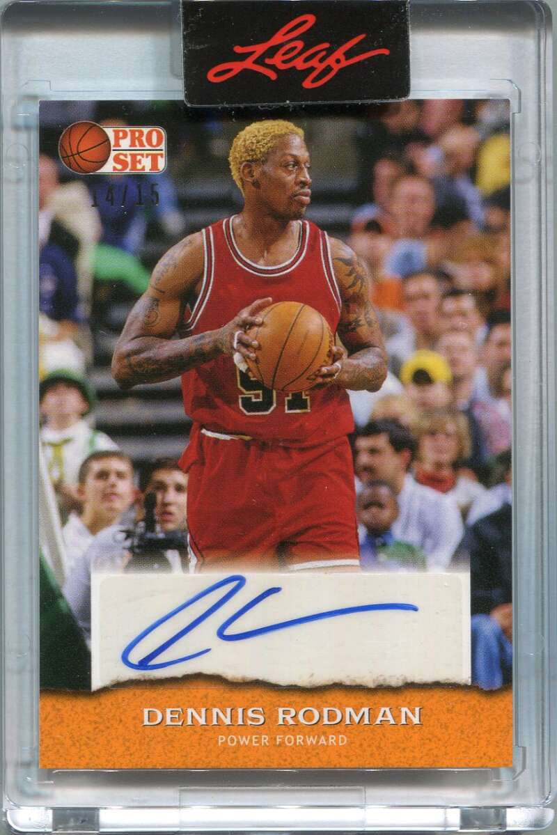 2022 Leaf Pro Set Sports Orange psadr1 Dennis Rodman Auto 14/15