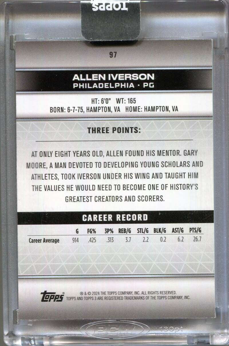 2023-24 Topps 3 Bronze 97 Allen Iverson 2/25