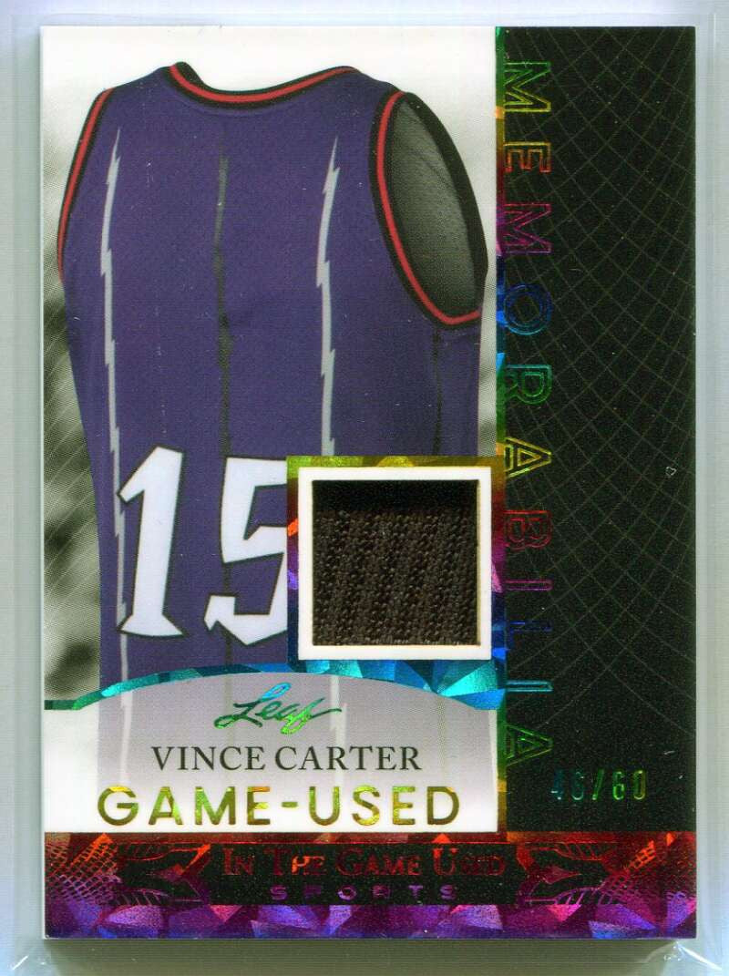 2024 ITG Used Sports Game Used Memorabilia Rainbow Vince Carter Jersey 46/60