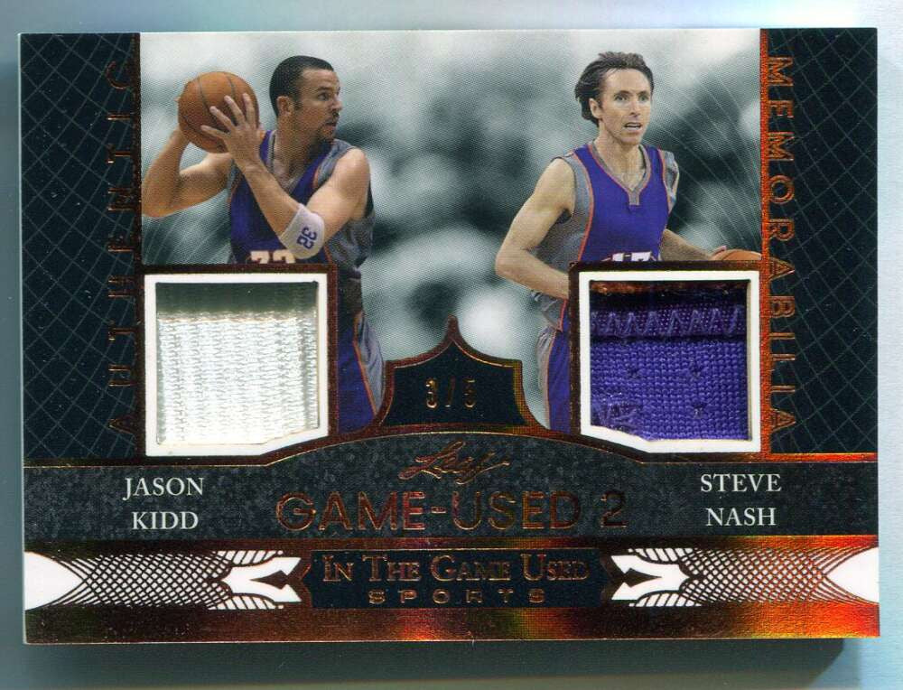 DELETE 165643 2024 Leaf ITG Used Sports Game-Used 2s ig28 Steve Nash Jason Kidd Dual Patch 3/5