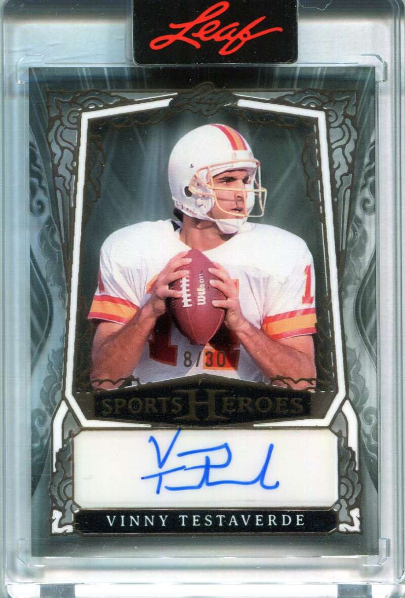 2025 Leaf Metal Sports Heroes Acetate Bronze bavt1 Vinny Testaverde Auto 8/30