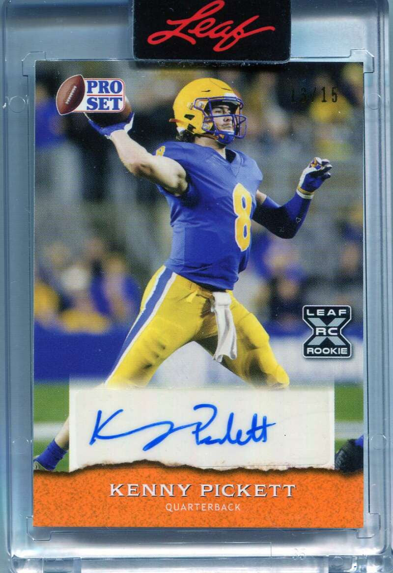 2022 Leaf Pro Set Sports Orange psakp1 Kenny Pickett Rookie Auto 13/15