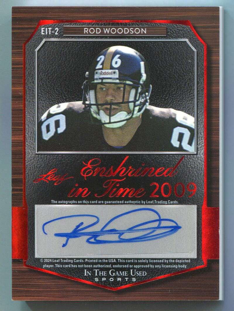 2024 ITG Used Sports Enshrined in Time Red Rod Woodson Bruce Smith Dual Auto 1/4