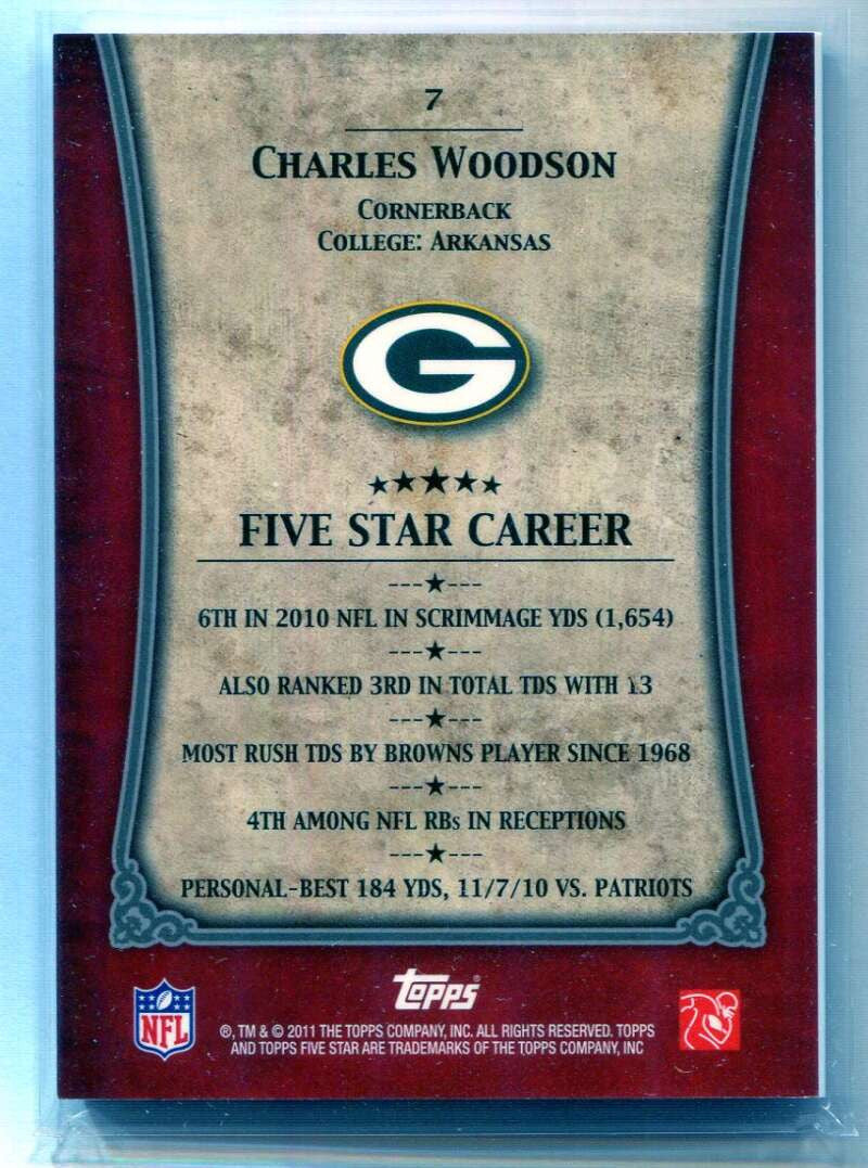 2011 Topps Five Star 7 Charles Woodson 116/129