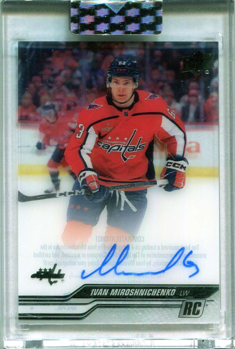 2023-24 Upper Deck Clear Cut CCIM Ivan Miroshnichenko Rookie Auto