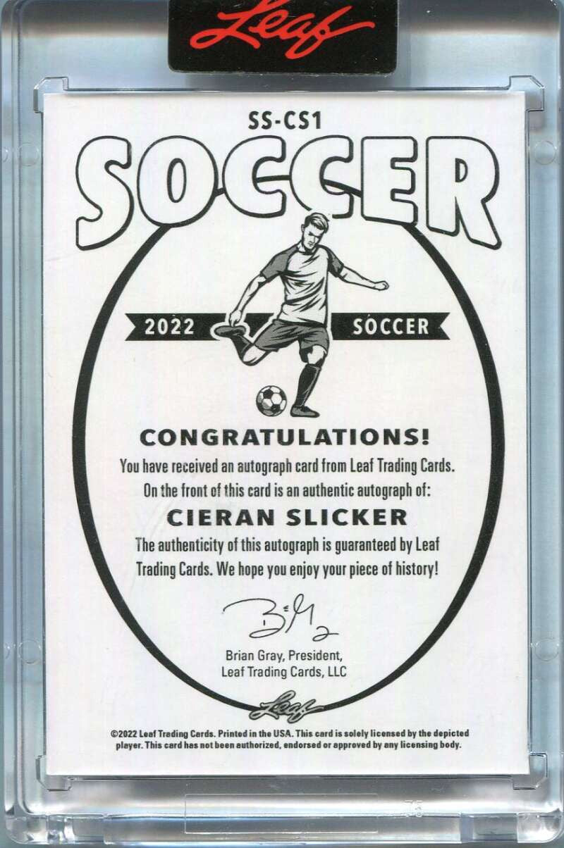 2022 Leaf Signature Series Zebra sscs1 Cieran Slicker Rookie Auto 1/1