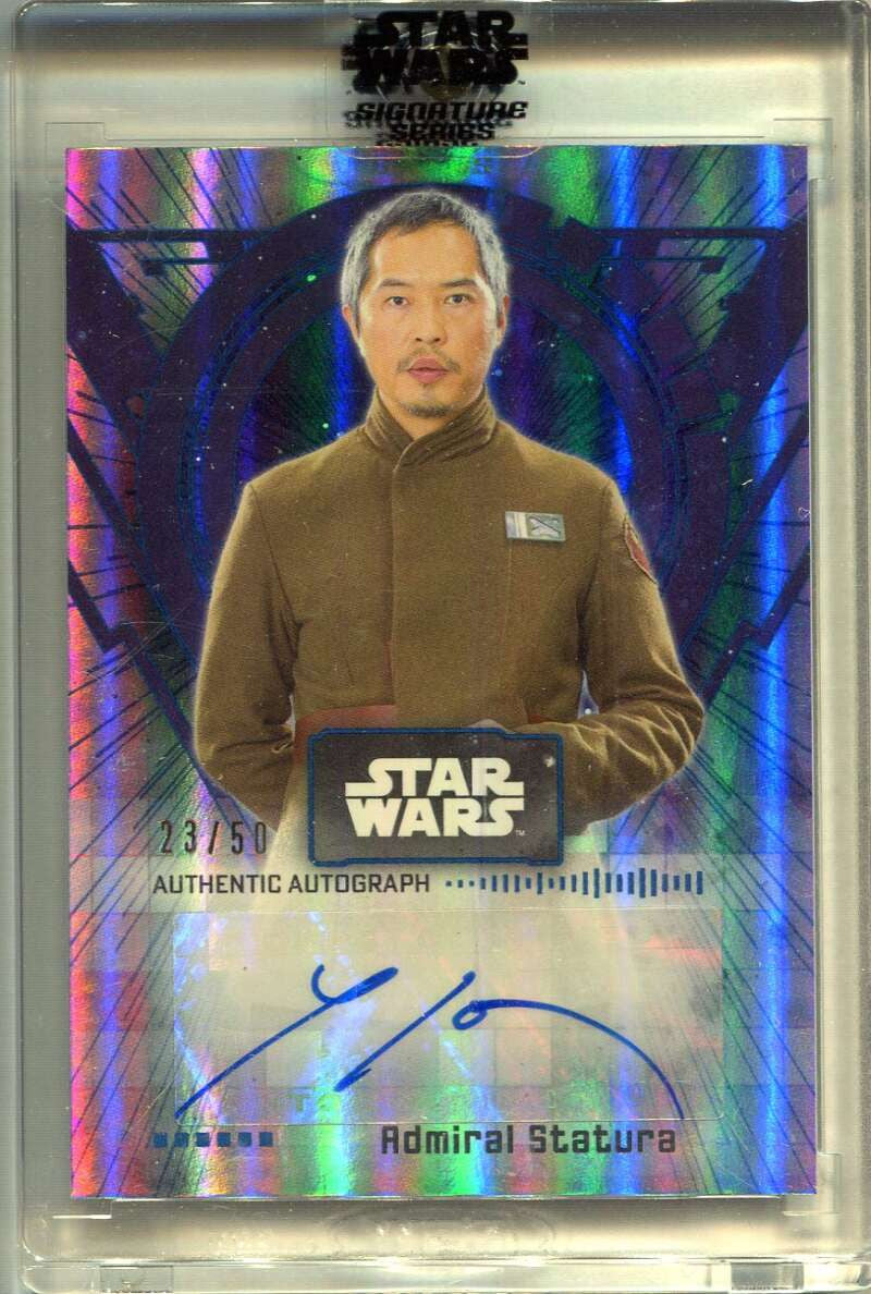 2022 Topps Star Wars Signature Series Blue AKL Ken Leung Auto 23/50 Adm Statura