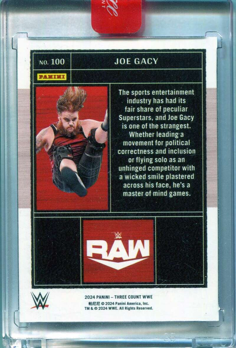 2024 Panini Three Count WWE Purple 100 Joe Gacy 8/8