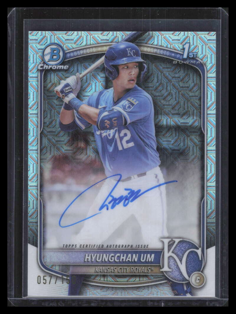 2025 Bowman Chrome Prospect Autographs Refractor Hyungchan Um RC Auto 57/150