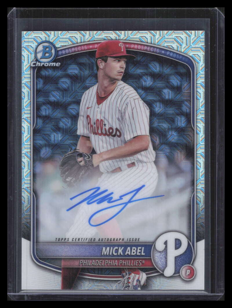 2025 Bowman Chrome Mega Box Prospect Autographs BMAMA Mick Abel Rookie Auto