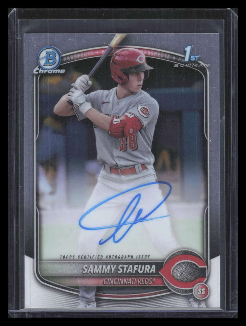 2025 Bowman Chrome Prospect Autographs CPASS Sammy Stafura Rookie Auto F06190
