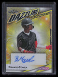 2023 Leaf Vivid Dazzling Performers Gray Prismatic Brando Mayea Rookie Auto 3/6