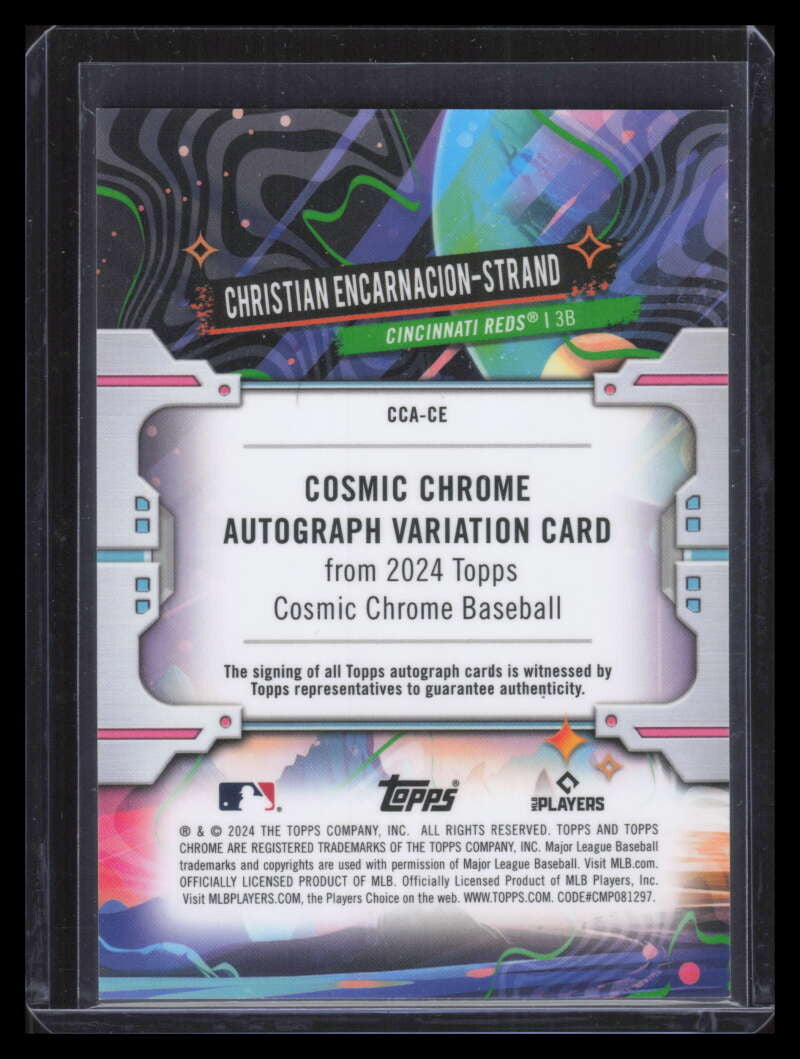 2024 Topps Cosmic Chrome Autographs CCACE Christian Encarnacion-Strand RC Auto