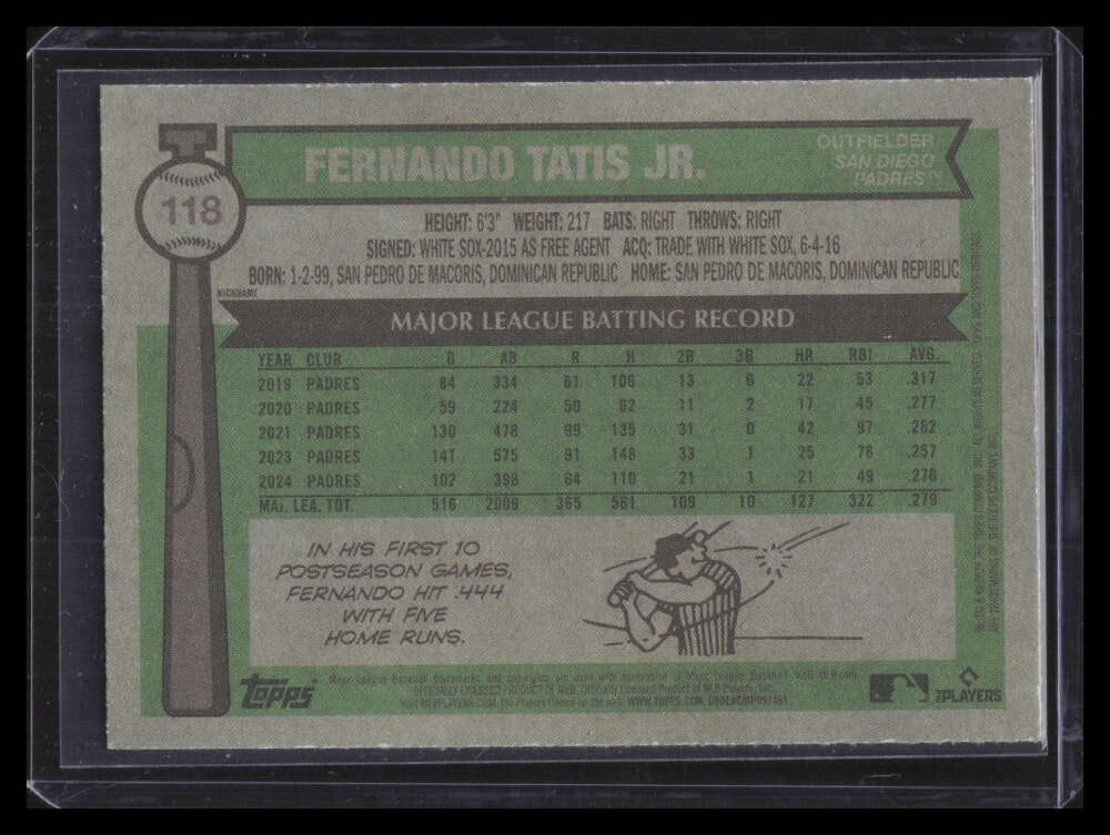 2025 Topps Heritage Nickname Variations 118 Fernando Tatis Jr.
