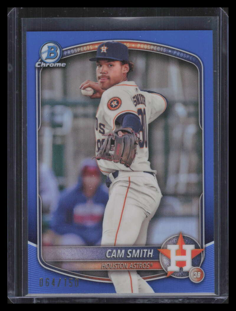 2025 Bowman Chrome Prospects Blue Refractor bcp48 Cam Smith Rookie 64/150