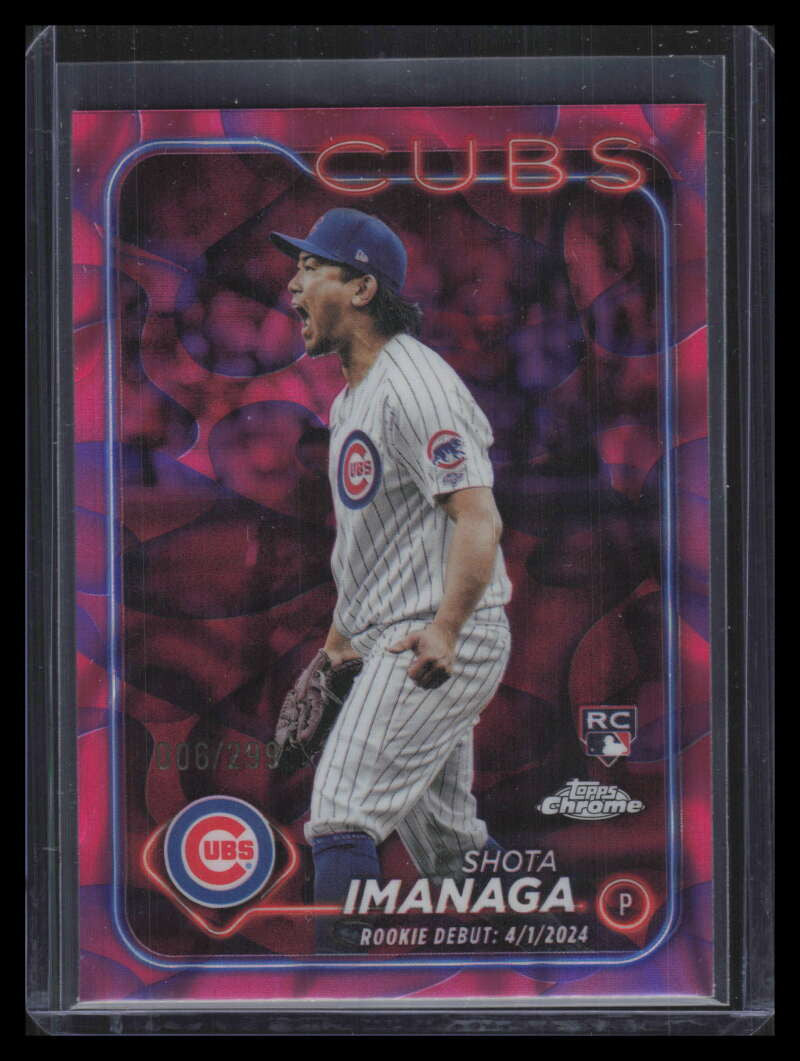 2024 Topps Chrome Magenta Purple Lava Lamp Refractor usc95 Shota Imanaga RC /299