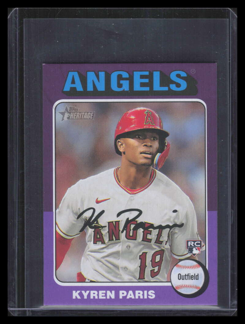 2025 Topps Heritage Mini Purple 447 Kyren Paris Rookie 1/15